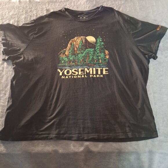 Yosemite National Part Columbia Black Graphic T-Shirt Size 4X Cotton - Picture 1 of 8